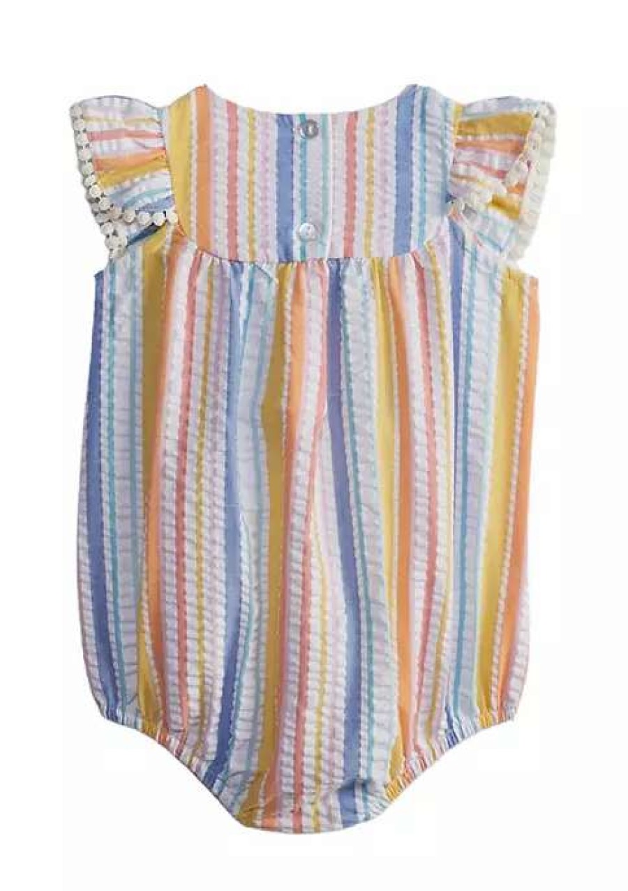 Kids * | Buy Bonnie Jean Baby Girls Striped Bodysuit And Headband Set Yellow