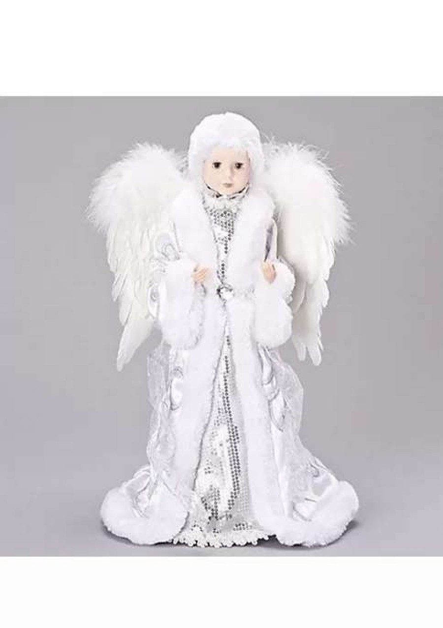 Home * | New Roman 17 And Silver Sequin Angel Christmas Tree Topper White