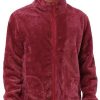 Men * | Brand New Lars Amadeus Men'S Winter Solid Color Long Sleeved Full-Zip Fleece Jacket