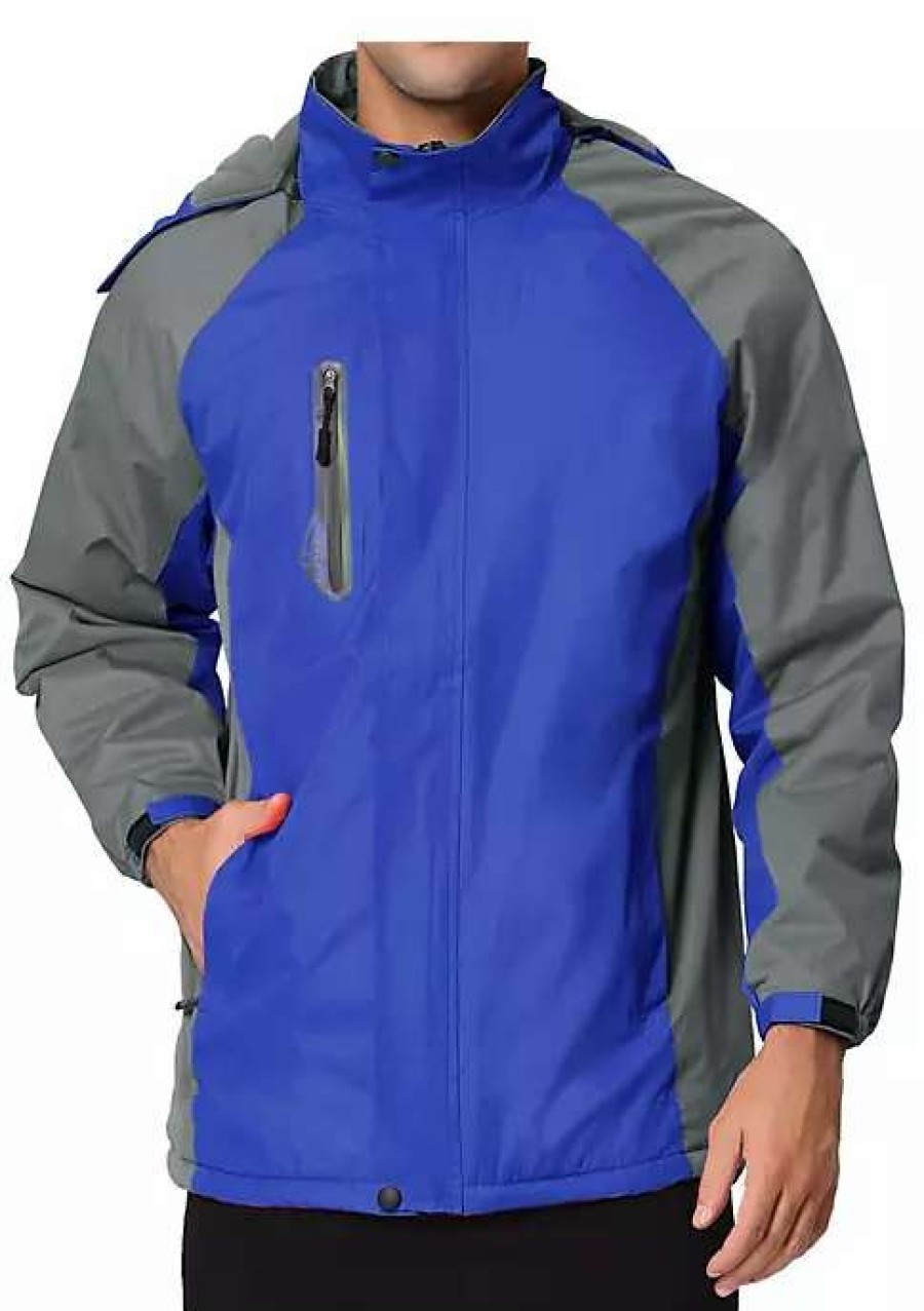 Men * | Wholesale Lars Amadeus Men'S Ski Snow Jacket Zip Plush Lined Outdoor Sports Windbreaker Jacket With Hood