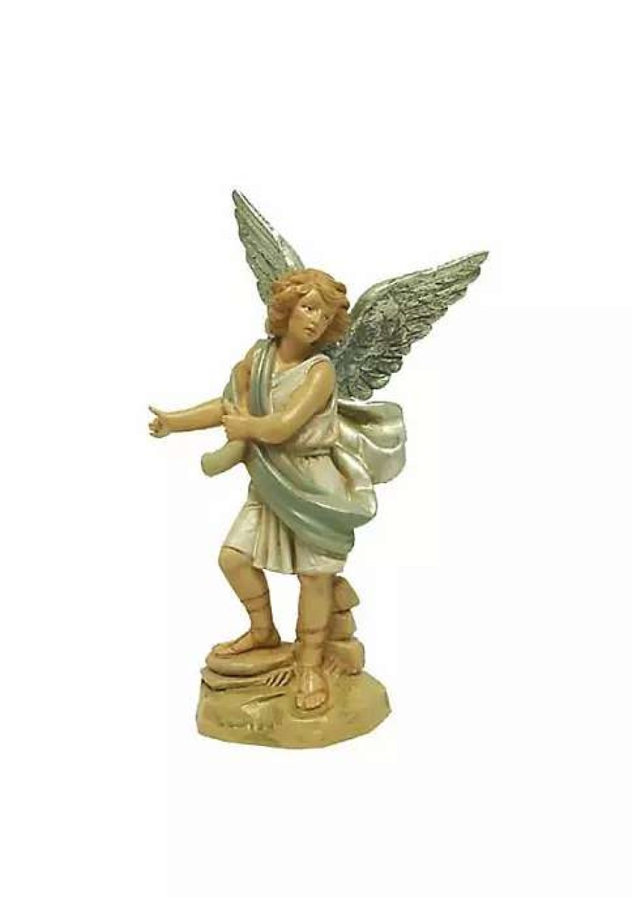 Home * | Buy Roman 5.75 And Cream White Hand Painted Raphael Angel Nativity Figurine Blue