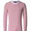 Costumes & Cosplay * | Best Sale Lars Amadeus Men'S Striped T Shirt Crew Neck Long Sleeve Casual Cotton Pullover Tee Top