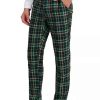 Men * | Budget Lars Amadeus Men'S Plaid Slacks Regular Fit Flat Front Work Prom Checked Dress Pants