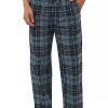 Men * | Wholesale Lars Amadeus Men'S Winter Sleepwear Flannel Drawstring Plaid Patterned Elastic Waistband Home Pajama Pants With Pockets Dark Blue