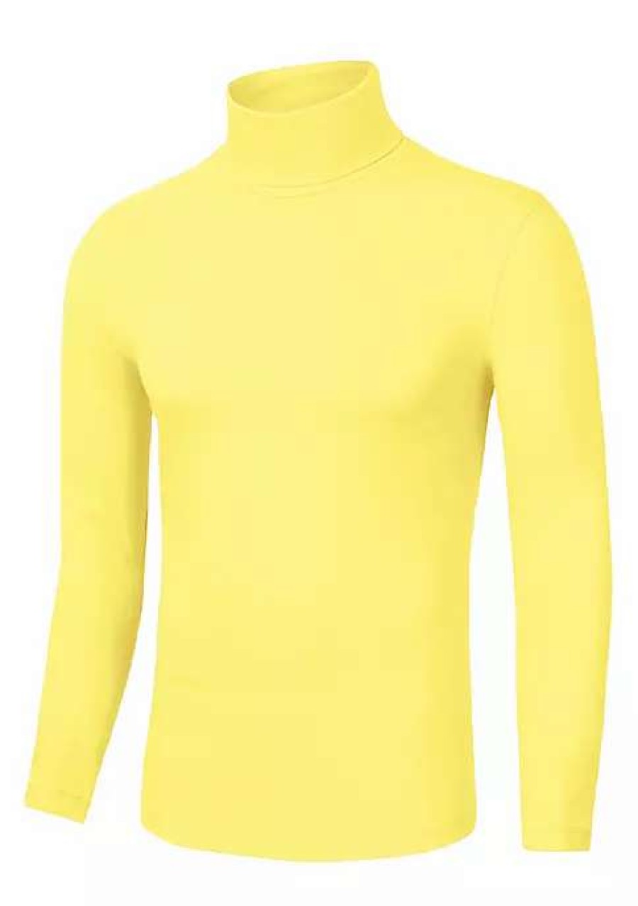 Costumes & Cosplay * | Promo Lars Amadeus Men'S Turtleneck Shirt Slim Fit Long Sleeves Solid Color Pullover T-Shirt Top