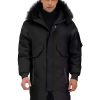 Men * | Best Deal Lars Amadeus Men'S Puffer Coat Windbreaker Heavyweight Faux Fur Hooded Parka Jacket