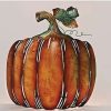 Home * | Wholesale Roman 13 Autumn Burnt And Green Metal Pumpkin Tabletop Votive Candle Holder Orange