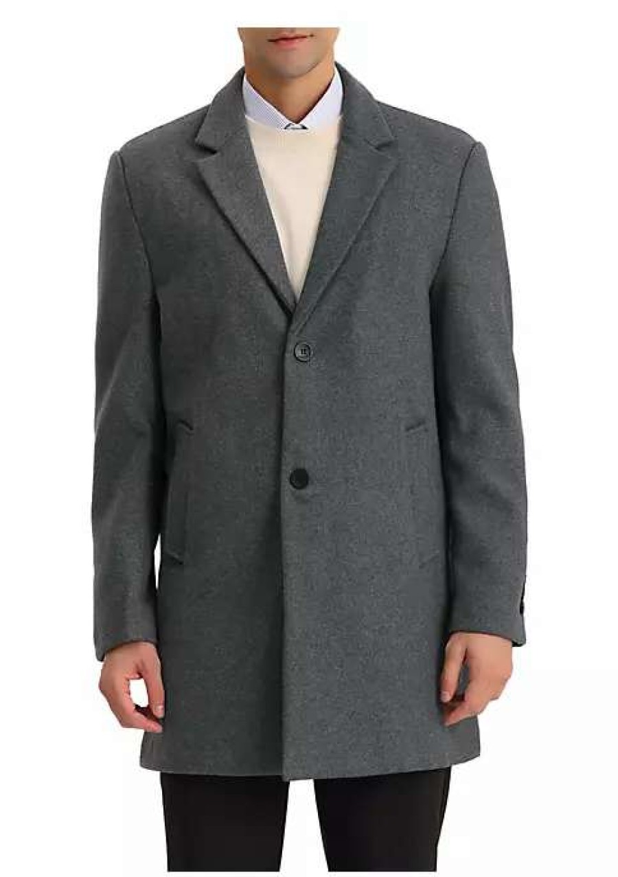 Men * | Promo Lars Amadeus Men'S Classic Trench Notched Lapel Single Breasted Winter Long Coat