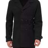 Men * | Promo Lars Amadeus Men'S Overcoat Slim Fit Double Breasted Notch Lapel Trench Coat With Belt