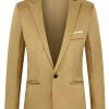 Men * | Outlet Lars Amadeus Men'S Formal Slim Fit Blazer Single Breasted One Button Dress Suit Sports Coat