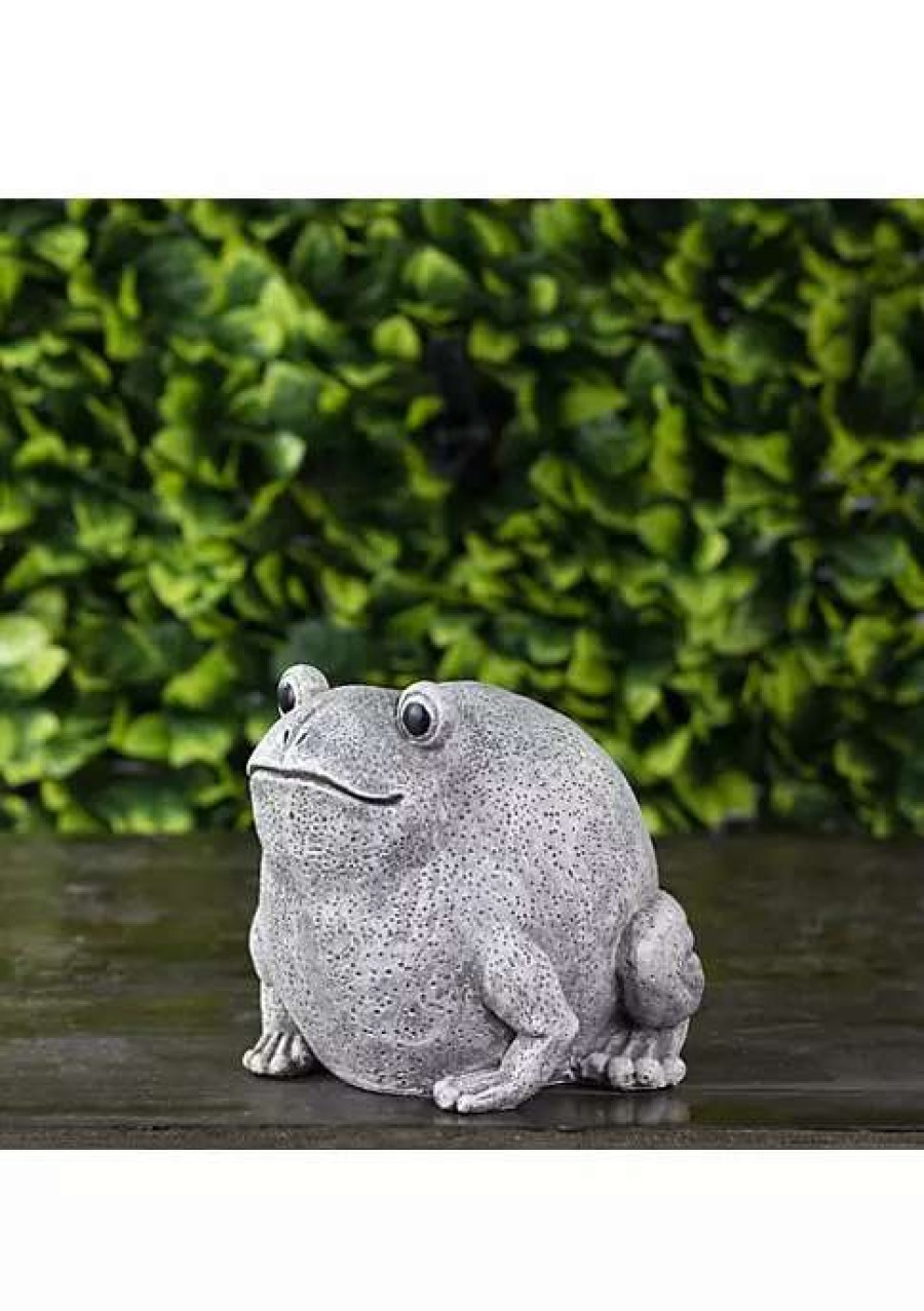 Home * | Best Pirce Roman 5.75 White And Brown Decorative Frog Figurine Outdoor Garden Statue Ivory