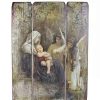 Home * | Hot Sale Roman 26 Joseph'S Studio Distressed Antique-Style Song Of The Angels Religious Panel Wall Decor Brown