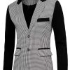 Men * | Promo Lars Amadeus Men'S Casual Sport Coat Pattern Button Up Houndstooth Plaid Blazer