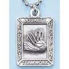 Jewelry * | Buy Roman Set Of 4 Team Inspiring Spirit Basketball Sports Pendants Silver