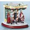 Home * | Brand New Roman 7.25 And White Colo Gas Station With Santa Musical Christmas Figurine Led Lights Red