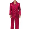 Men * | Cheapest Lars Amadeus Men'S Satin Pajama Sets Long Sleeves Button Down Nightwear Sleepwears Loungewear Pjs