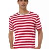 Costumes & Cosplay * | Buy Lars Amadeus Men'S Striped Shirt Crewneck Short Sleeve Summer Tee Shirts