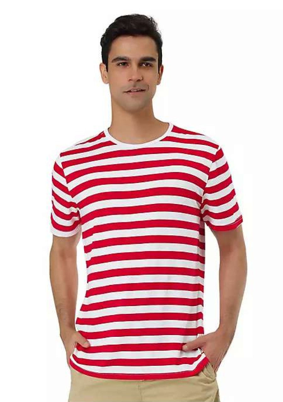 Costumes & Cosplay * | Buy Lars Amadeus Men'S Striped Shirt Crewneck Short Sleeve Summer Tee Shirts