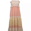 Kids * | New Bonnie Jean Girls 7-16 Ditsy Print Maxi Dress Coral