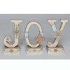 Home * | Discount Roman 3Pc Vintage Joy Christmas Tabletop Sign 7.5 Ivory