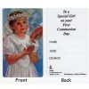 Home * | Promo Roman Club Pack Of 50 Girl'S First Communion Keepsake Cards #95499 White