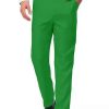 Men * | Deals Lars Amadeus Men'S Formal Flat Front Straight Fit Solid Color Prom Dress Pants