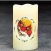 Home * | New Roman 5 Vibrantly Colored Cardinals Scene Flickering Flame-Less Led Candle White