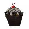 Ornaments * | Discount Roman Sweet Memories Brown Cupcake With Cherry On Top Christmas Ornament Multi